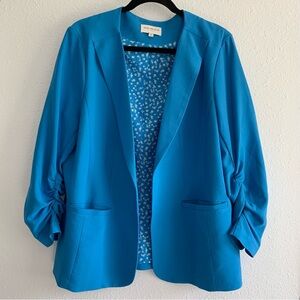 Skies Are Blue Raja Collarless Blazer Curvy 1X